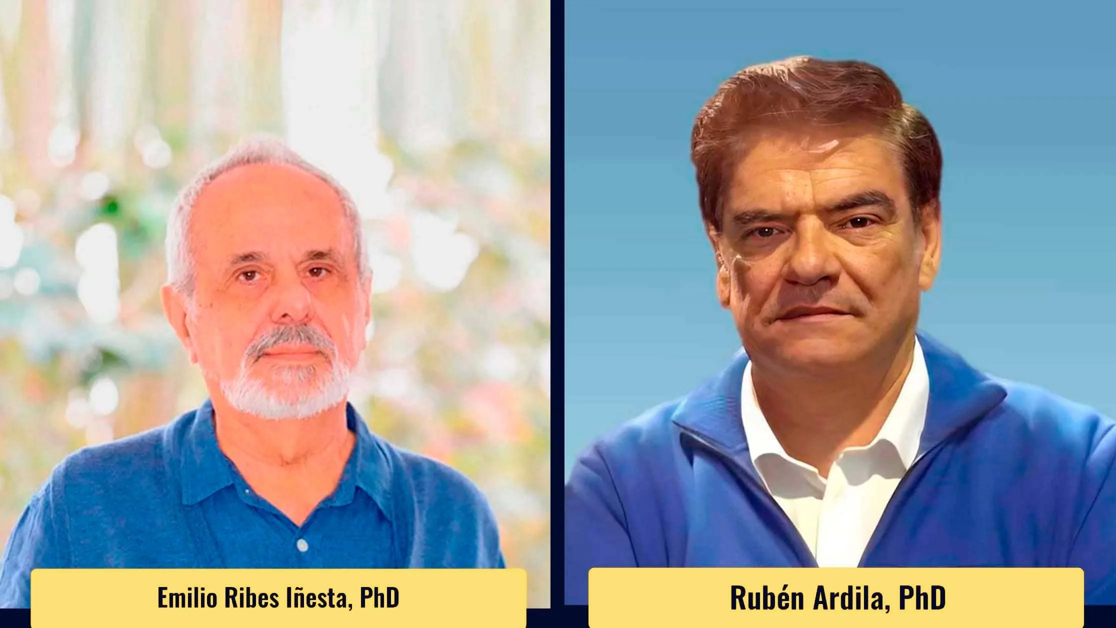 Fundadores de ALAMOC 50 años Emilio Ribes Iñesta y Rubén Ardila, fundadores homenajeados en el Simposio ALAMOC 50 años.